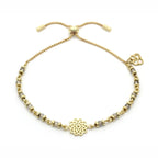 Crown Chakra Gemstone Gold Bracelet