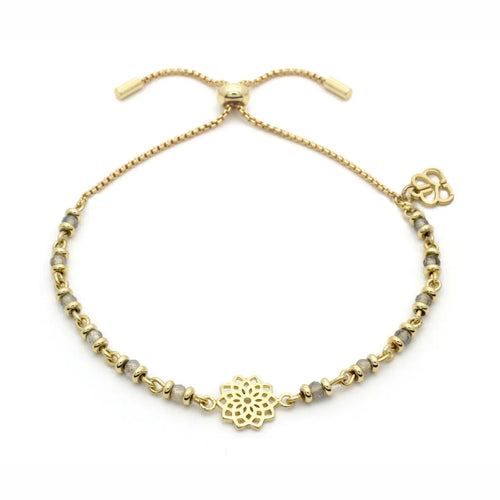 Crown Chakra Gemstone Gold Bracelet