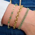 Green Aventurine & Gold Gemstone Bracelet