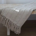 Large Cream Cotton Throw