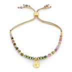 Opulent Tourmaline Gold Slider Bracelet
