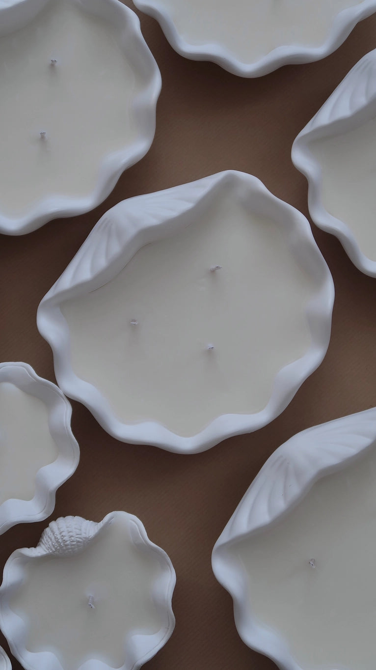 Large Clam Shell Candle