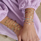 Crown Chakra Amethyst & Labradorite Silver Bracelet