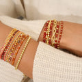 Marisol Gold & Orange Agate Gemstone Bracelet