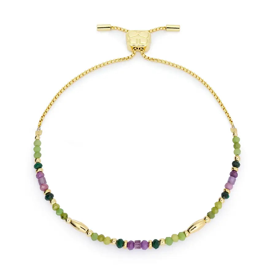 Nasrin Green Jade & Amethyst Bracelet