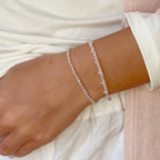 Rose Quartz Silver Bracelet