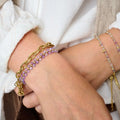 Marisol Amethyst & Gold Beaded Bracelet
