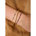 Gold & Tourmaline Threaded Bracelet