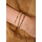 Gold & Tourmaline Threaded Bracelet
