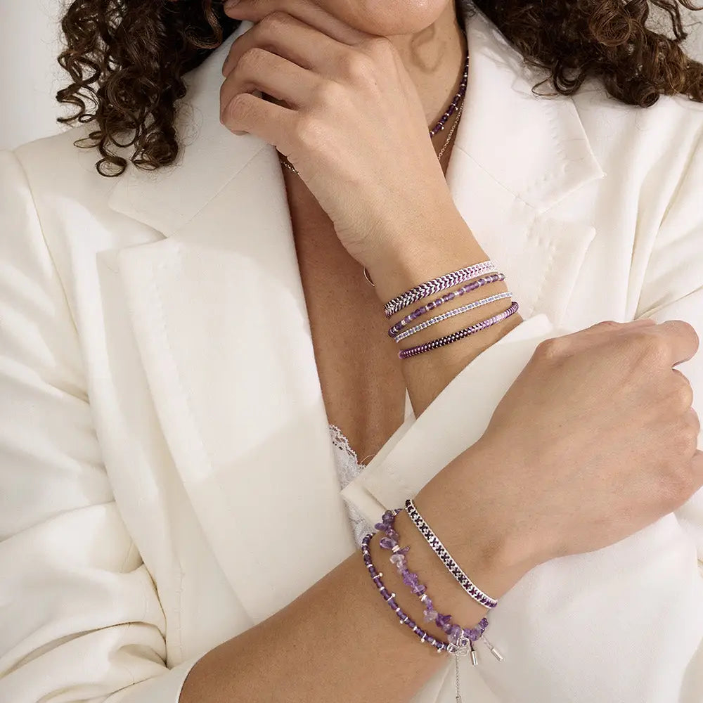 Harmony Amethyst Silver Bracelet