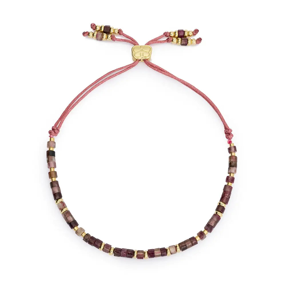 Gold & Tourmaline Threaded Bracelet