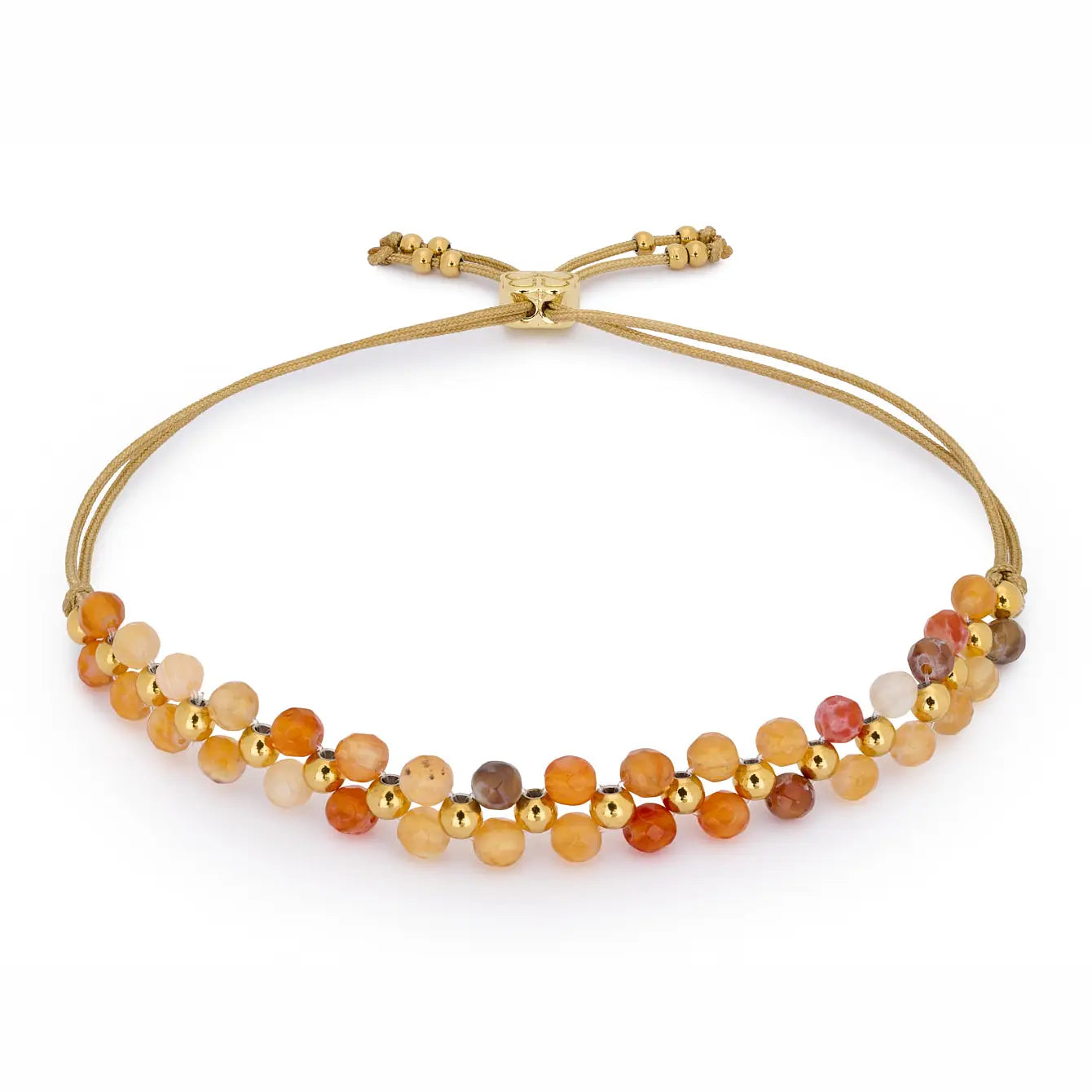 Marisol Gold & Orange Agate Gemstone Bracelet