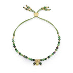 Gold & Malachite Gemstone Bracelet