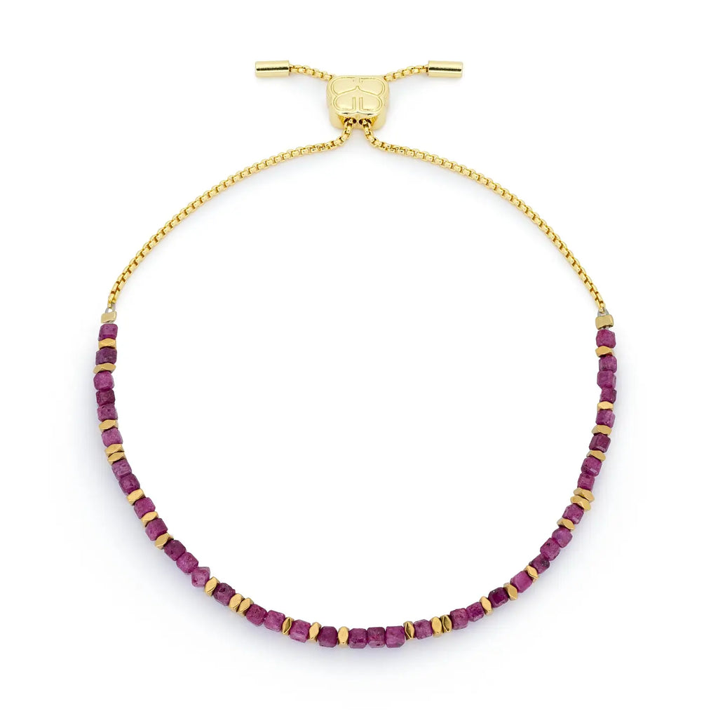 Valentina Gold & Ruby Gemstone Bracelet