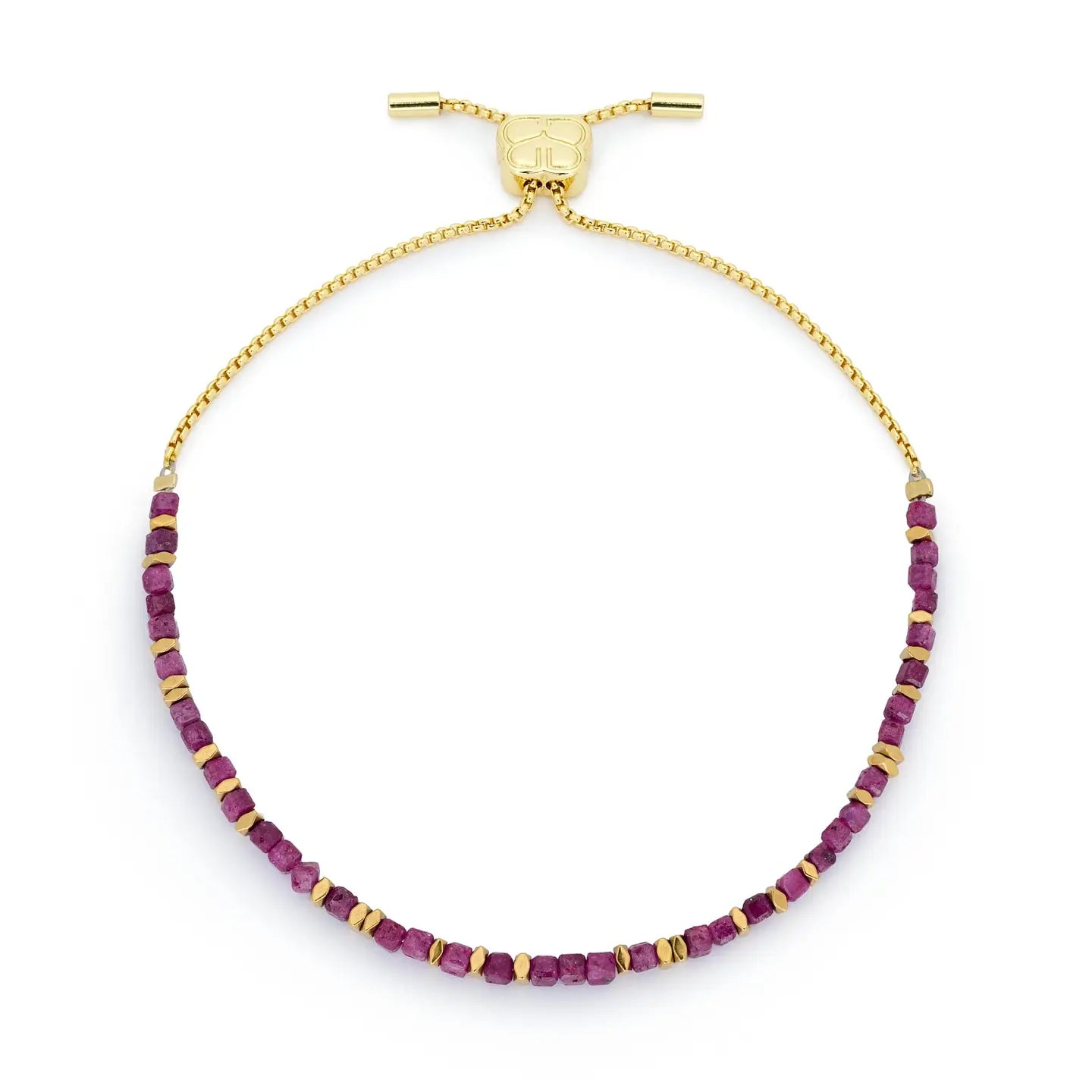 Valentina Gold & Ruby Gemstone Bracelet