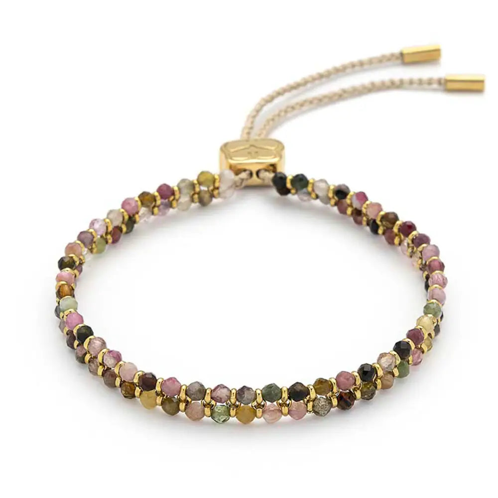 Talia Rainbow Tourmaline Gold Bracelet