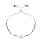 Crown Chakra Amethyst & Labradorite Silver Bracelet
