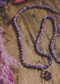 Amethyst Long Beaded Necklace