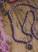 Amethyst Long Beaded Necklace